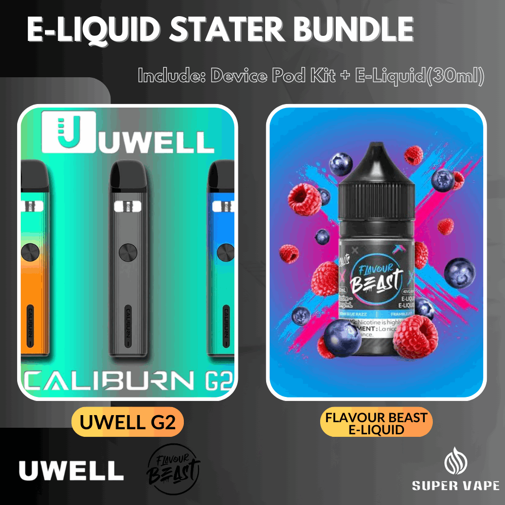 E-Liquid Starter Kit: UWELL G2 Device+Flavour Beast E-Juice