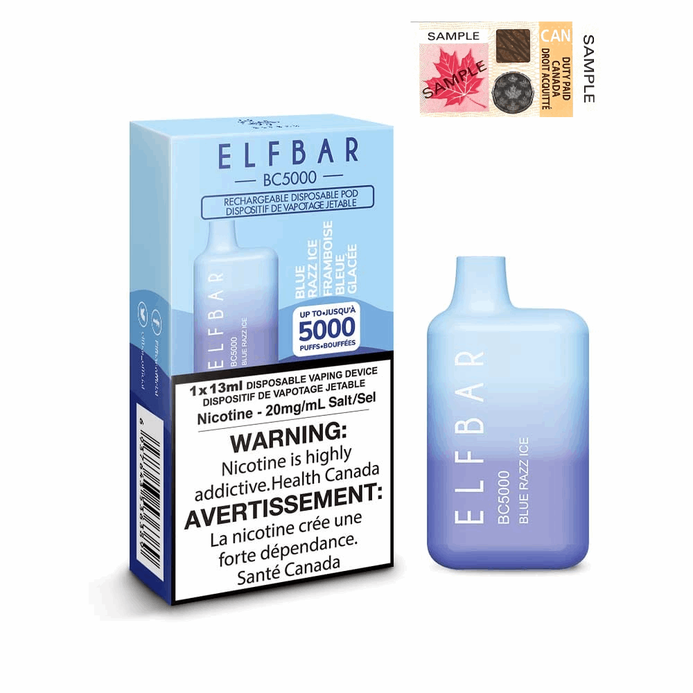 Elfbar BC5000 Disposable Vape Pen - Blue Razz Ice