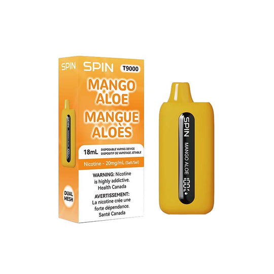 SPIN 9K Rechargeable Disposable Vape - Mango Aloe