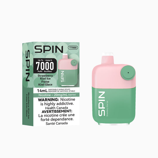 Spin T7000 Disposable Rechargeable Vape - Strawberry Kiwi Ice