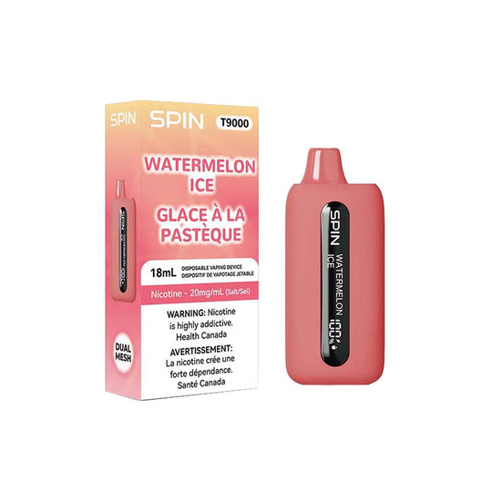 SPIN 9K Rechargeable Disposable Vape - Watermelon Ice