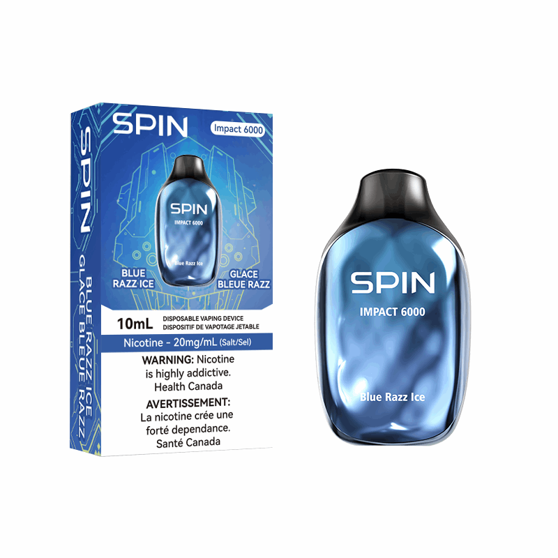 SPIN Impact 6000 Rechargeable Disposable Vape - Blue Razz Ice